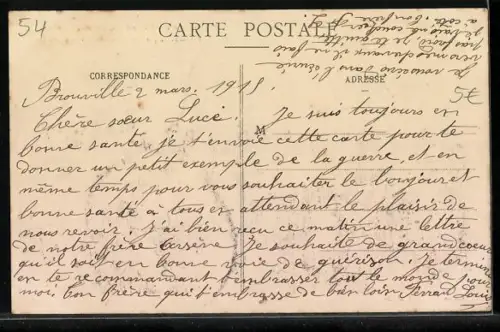 AK Baccarat, Bombardé par les Allemands, vue intérieure