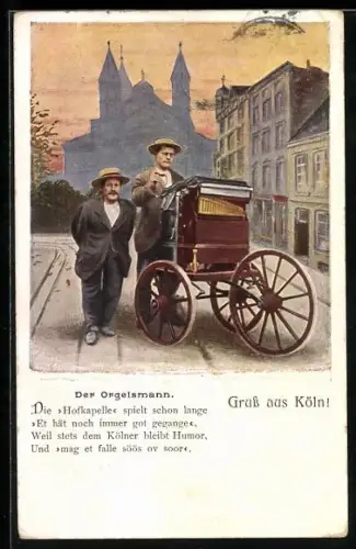 AK Köln, Orgelsmann mit Leierkasten