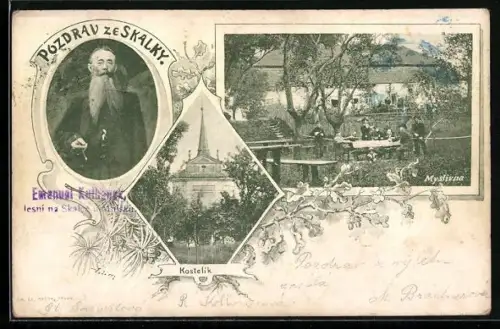 AK Mnisek, Skalka, Kostelik