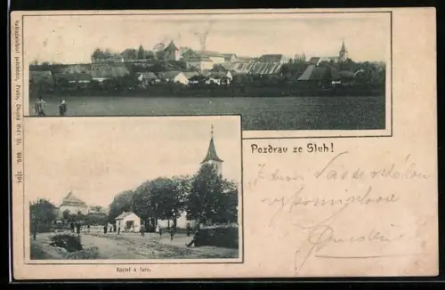 AK Sluhy, Kostel a fara