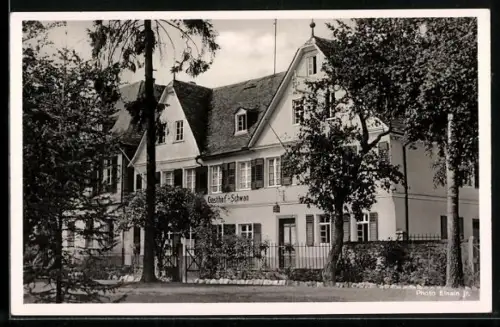 AK Niederwalluf i. Rheingau, Gasthof Schwan, Inh.: J. B. Becker