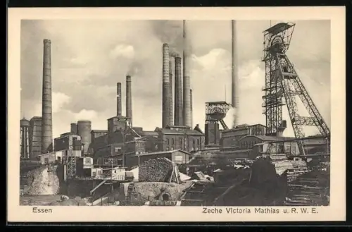 AK Essen, Zeche Victoria Mathias u. R.W.E.