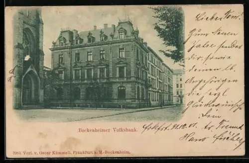 AK Frankfurt a. M.-Bockenheim, Bockenheimer Volksbank