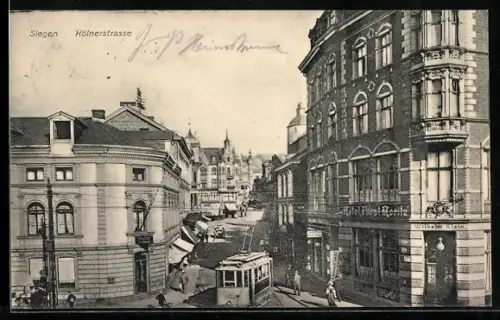 AK Siegen, Strassenbahn in der Kölnerstrasse