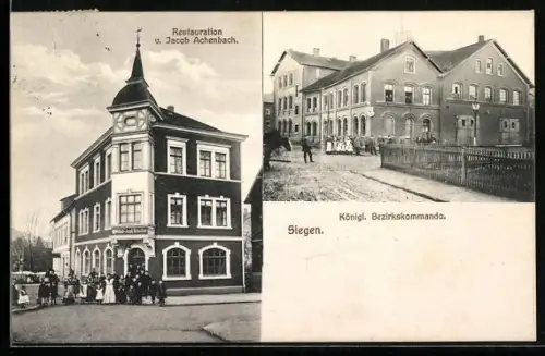 AK Siegen, Restauration v. Jacob Achenbach, Königl. Bezirkskommando