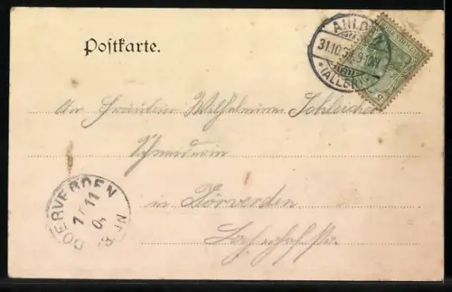 AK Ahlden a. Aller, Ortspartie, Prinzessin Sophie Dorothee