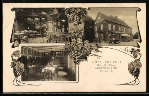AK Ahlden /Aller, Hotel zur Post, Bes. H. Blanke