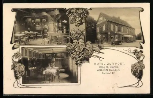 AK Ahlden /Aller, Hotel zur Post, Bes. H. Blanke
