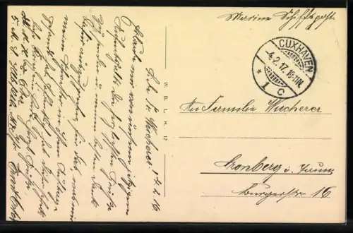 AK Cuxhaven, Passanten in der Nordersteinstrasse