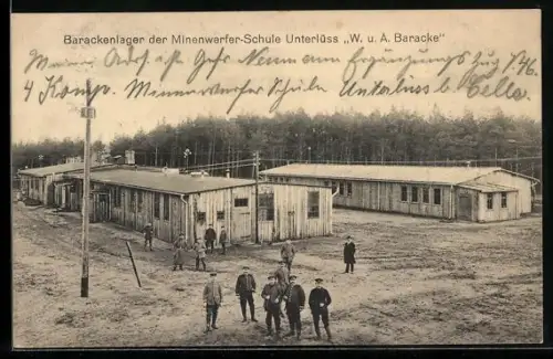 AK Unterlüss, Gesamtansicht vom Barackenlager der Minenwerfer-Schule
