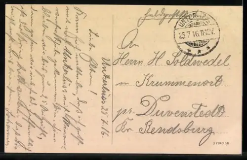 AK Unterlüss, Gesamtansicht vom Barackenlager der Minenwerfer-Schule