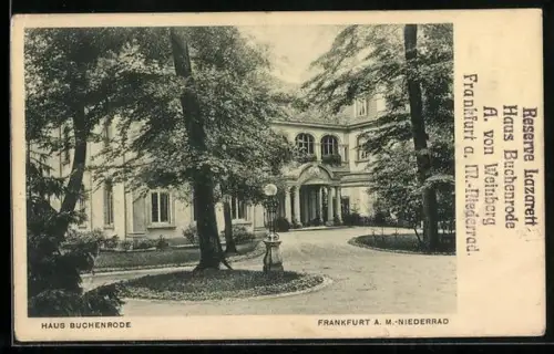 AK Frankfurt a. M.-Niederrad, Haus Buchenrode