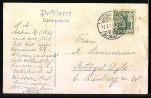 AK Ahlden a. d. Aller, Gasthof v. August Asche, Schloss Ahlden