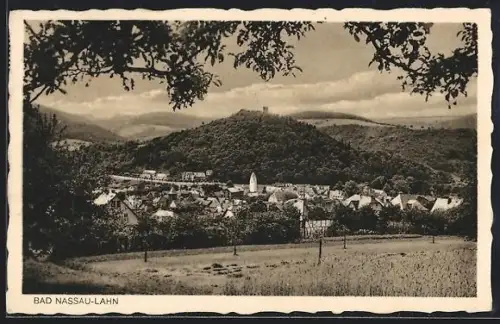 AK Bad Nassau /Lahn, Gesamtansicht des Ortes mit umgebender Natur