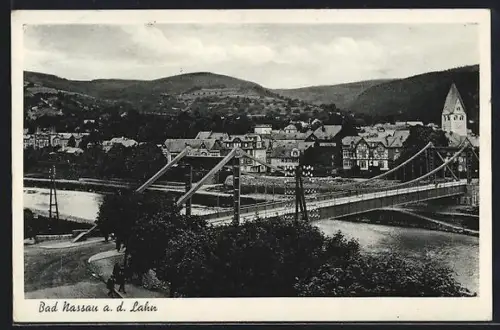AK Bad Nassau, an der Brücke in die Stadt