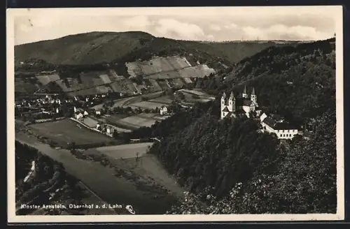 AK Obernhof a. d. Lahn, Blick auf Kloster Arnstein und Umgebung