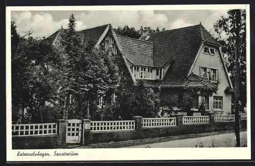 AK Katzenelnbogen, Sanatorium mit Grünanlagen