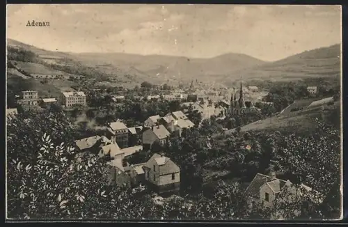 AK Adenau / Eifel, Blick vom Berg auf die Stadt