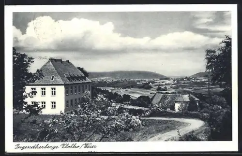AK Vlotho /Weser, Jugendherberge mit umgebender Natur