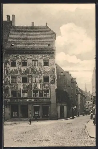 AK Konstanz, Zum hohen Hafen mit Geschäften