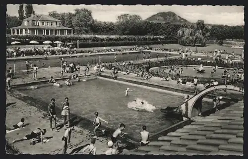 AK Bad Neuenahr, Neues Schwimmstadion aus der Vogelschau