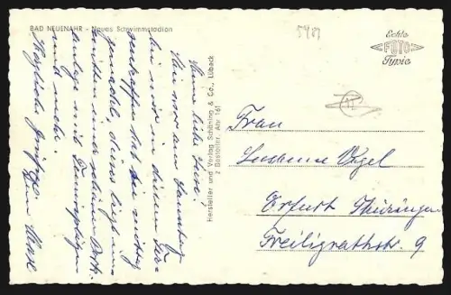 AK Bad Neuenahr, Neues Schwimmstadion aus der Vogelschau