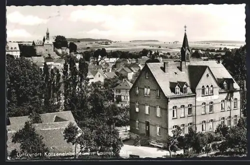 AK Katzenelnbogen /Taunus, Totalansicht mit Turmgebäuden
