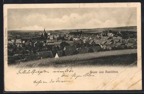 AK Nastätten, Ortsansicht vom Hügel aus