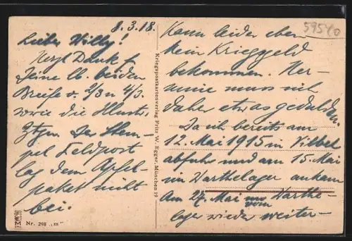 AK Inchy, Ortspartie mit Kirche