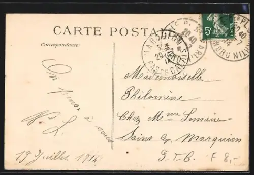 AK Lille, Place Jeanne d`Arc et Statue de Jeanne d`Arc