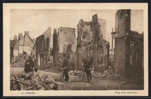AK La Bassée, Weg nach Canteleux