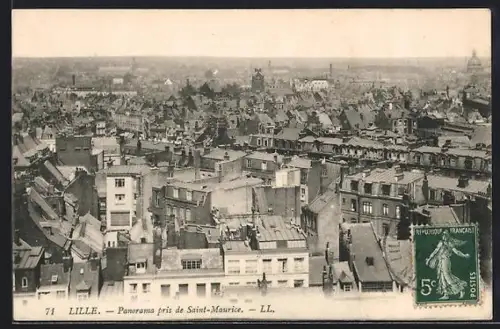 AK Lille, Panorama pris de Saint-Maurice