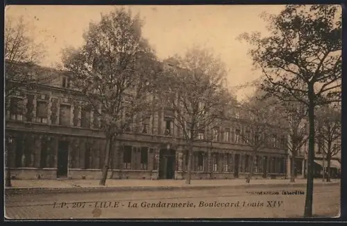 AK Lille, La Gendarmerie, Boulevard Louis XIV.