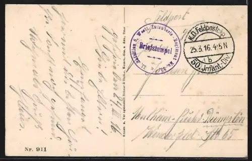 AK La Bassée, Strassenpartie mit Soldaten