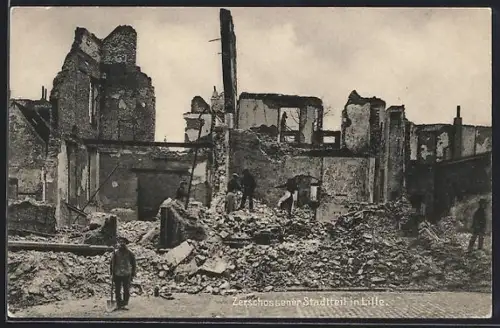 AK Lille, Zerschossener Stadtteil