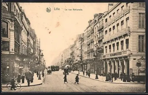 AK Lille, La rue Nationale