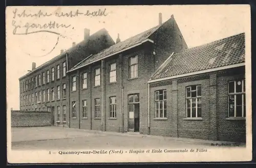 AK Quesnoy-sur-Deûle, Hospice et Ecole Communlae de Filles