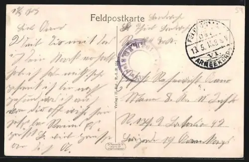 AK St. Souplet, Rechts Divisions-Stabs-Quartier, Fuhrwerk