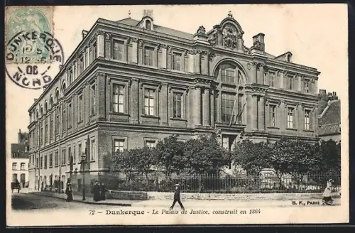 AK Dunkerque, Le Palais de Justice, construet en 1864