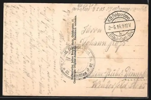 AK Fresnes, Partie im zerstörten Ort