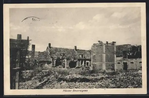 AK Beuvraignes, Zerstörte Häuser