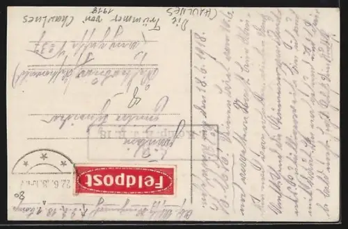 AK Haulnes, Strassenpartie in Trümmern