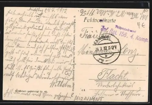 AK Mireaumont, Ortspartie während der Beschiessung