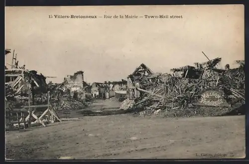 AK Villers-Bretonneux, Rue de la Mairie