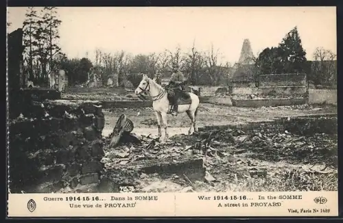 AK Proyard /Somme, Guerre 1914-16, Une vue