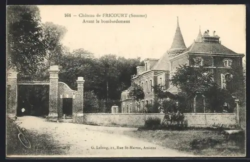 AK Fricourt /Somme, Le Château, Avant le bombardement