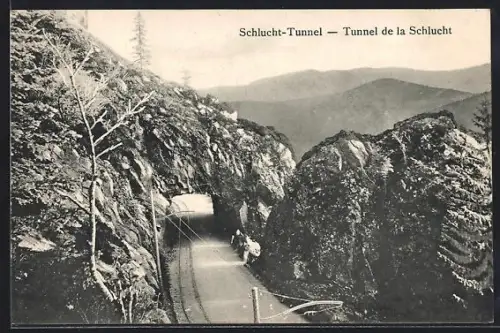 AK Tunnel de la Schlucht, Panorama