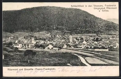 AK Allarmont /Bionville, Schlachtfeld in den Vogesen