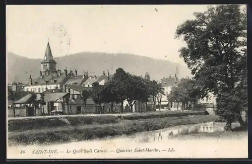 AK Saint-Dié, Le Quai Sadi Carnot, Quartier Saint-Martin