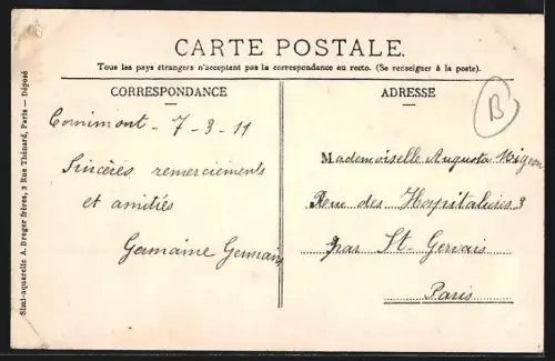 AK Cornimont, Vue du Bâs et des Gollets